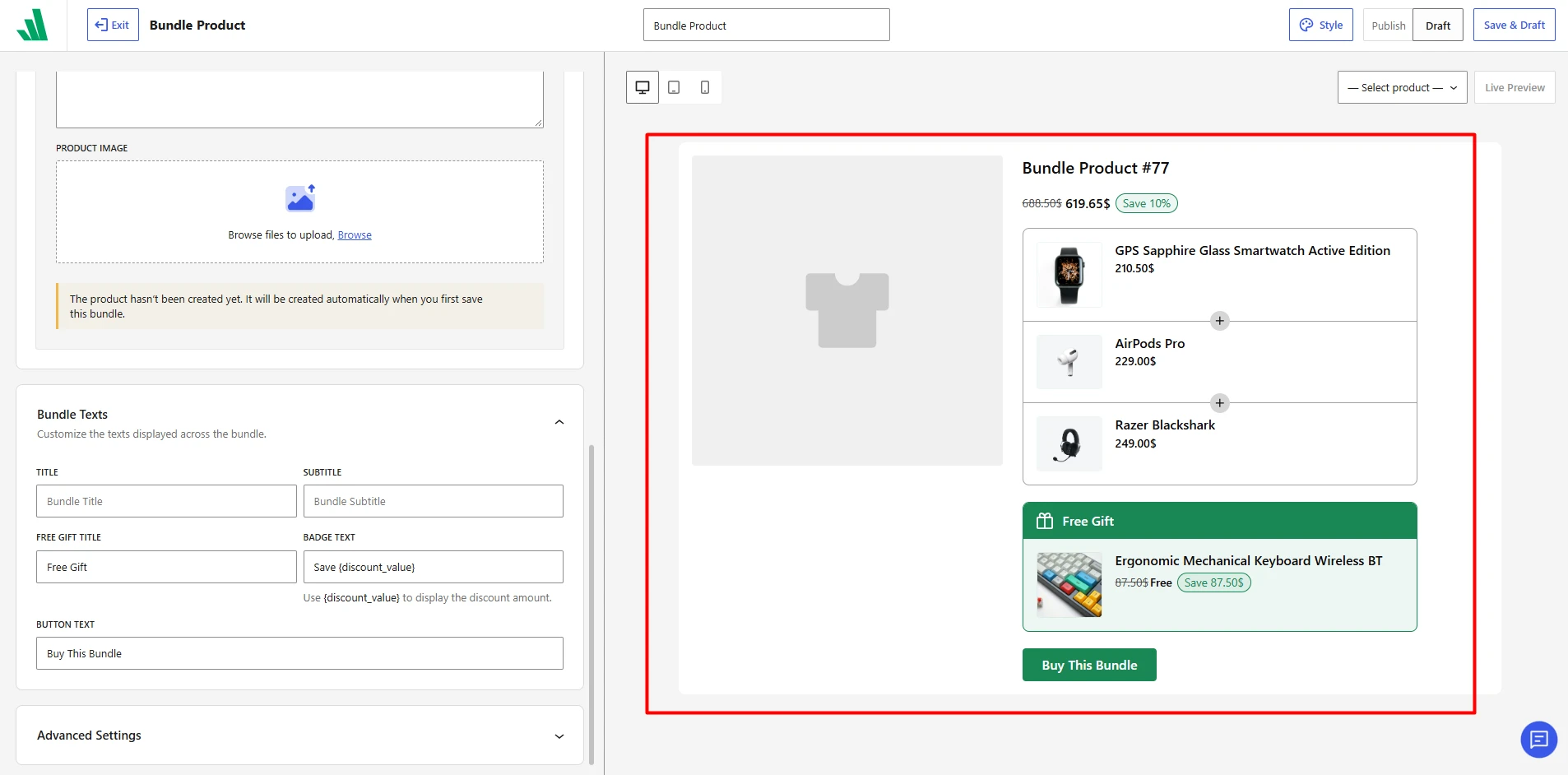 Image showing bundle preview