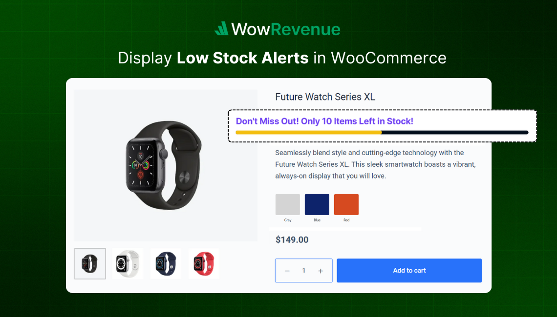 Display low stock alerts in WooCommerce