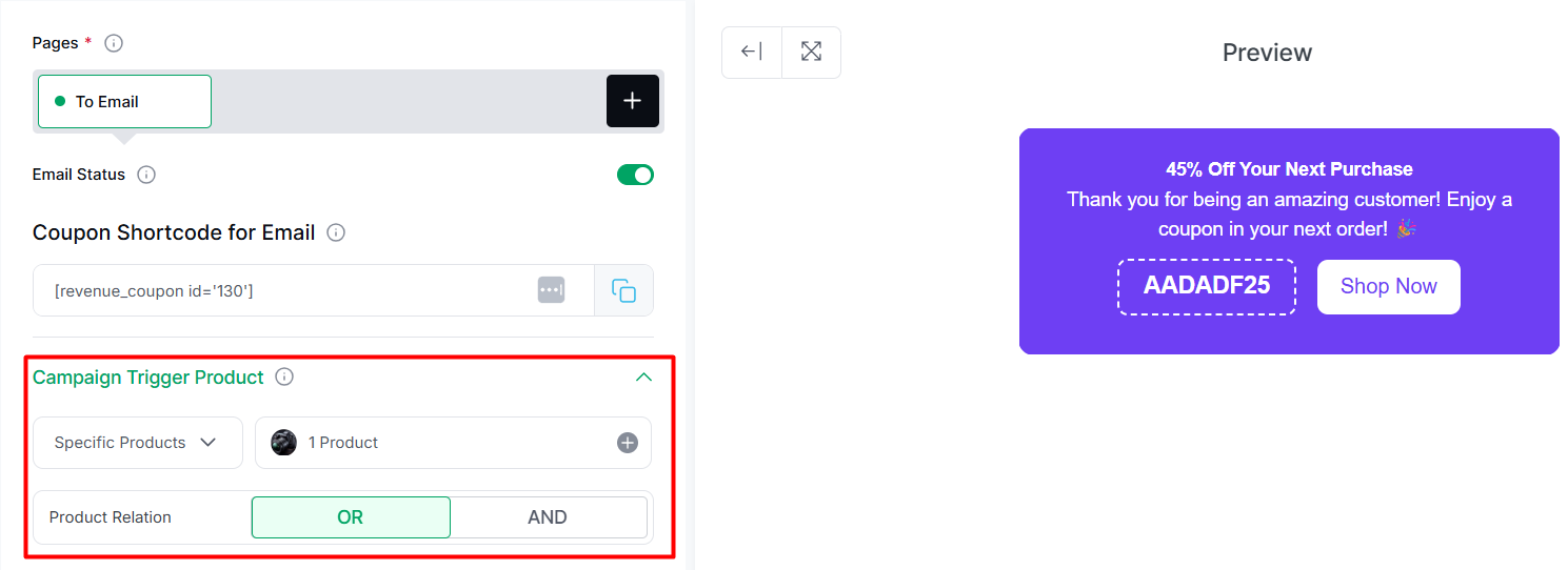 Campaign Trigger Product