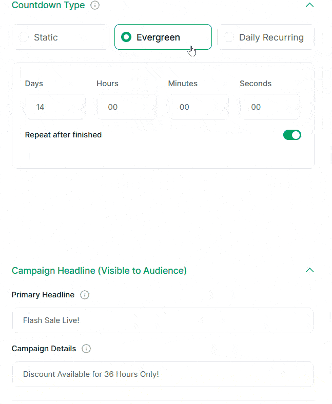 Working with the daily recurring timer