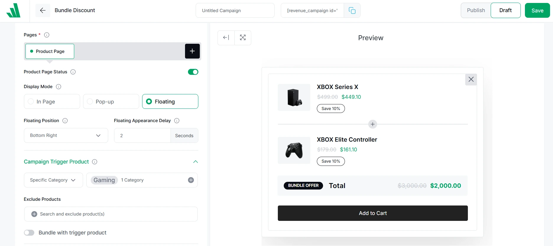 WowRevenue user interface