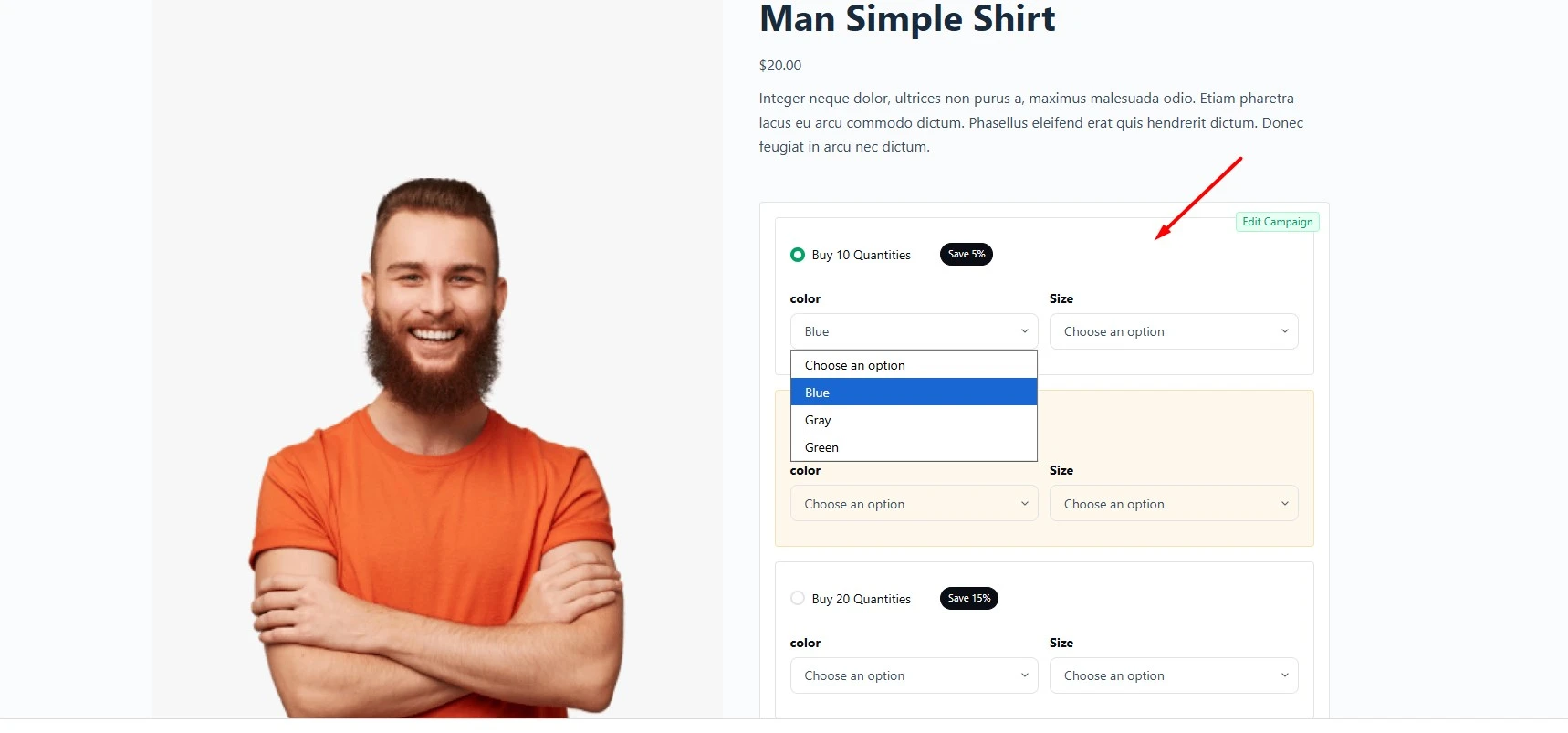 Bulk Discount on Variable Products