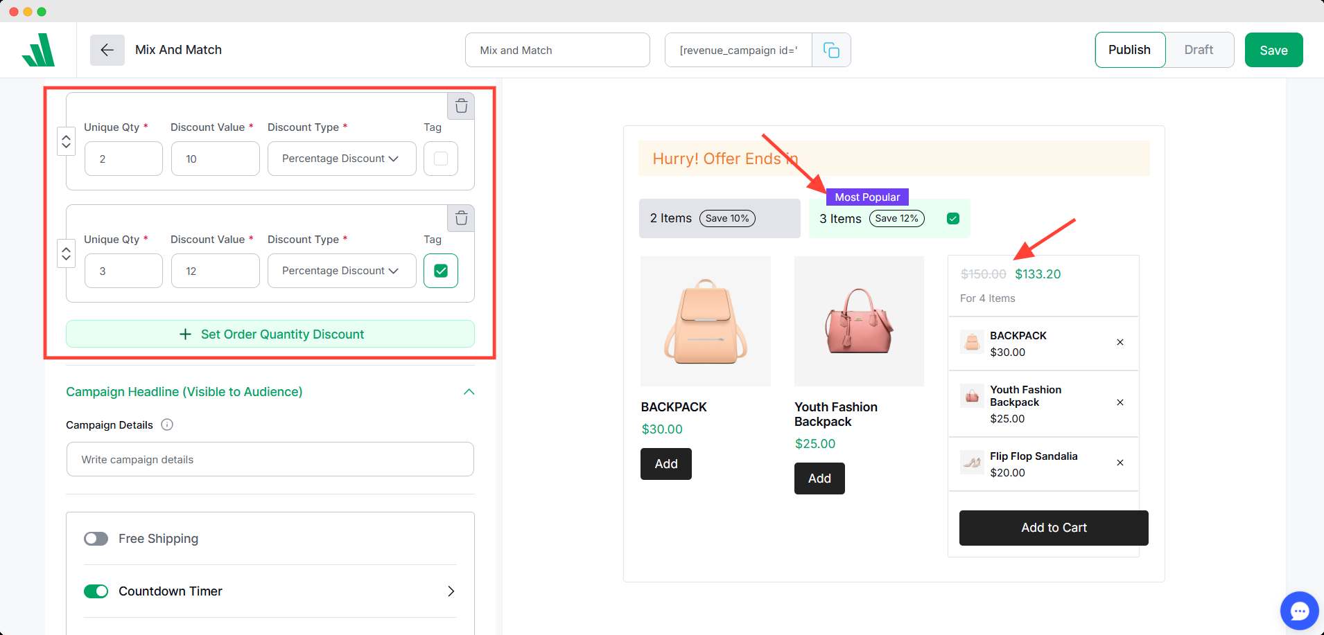Built-In Discounts & Promotions