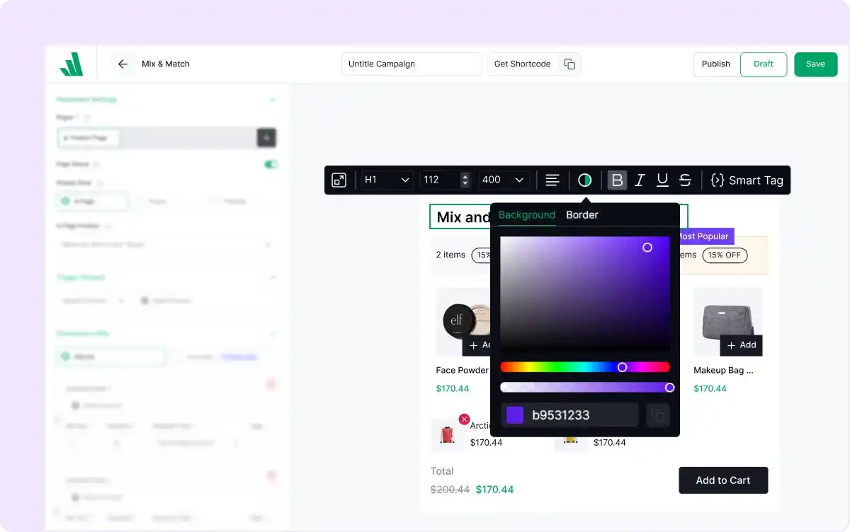 Customizing Mix and Match Products.