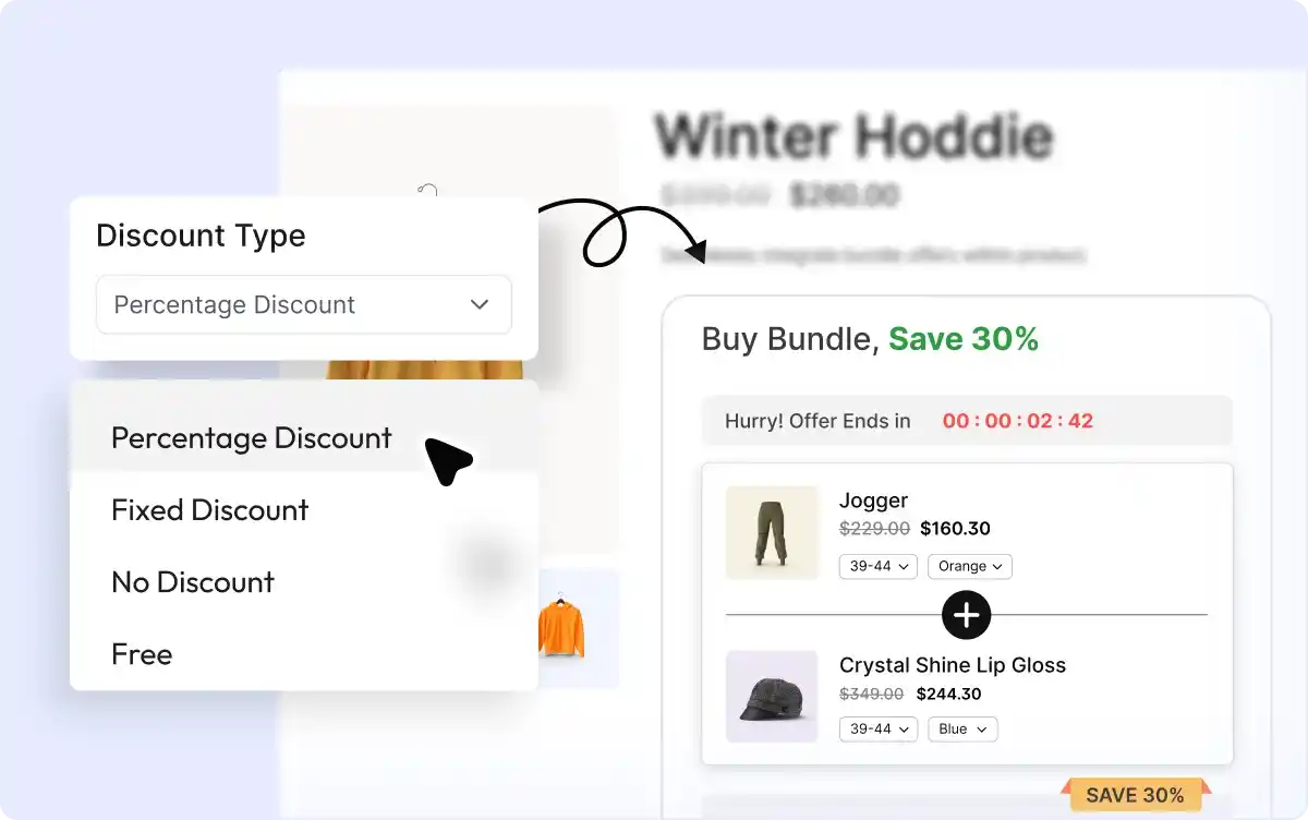 Discount adding option of product bundle campaign.