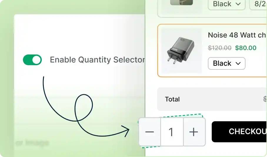Quanlity Selector Option of WowRevenue.