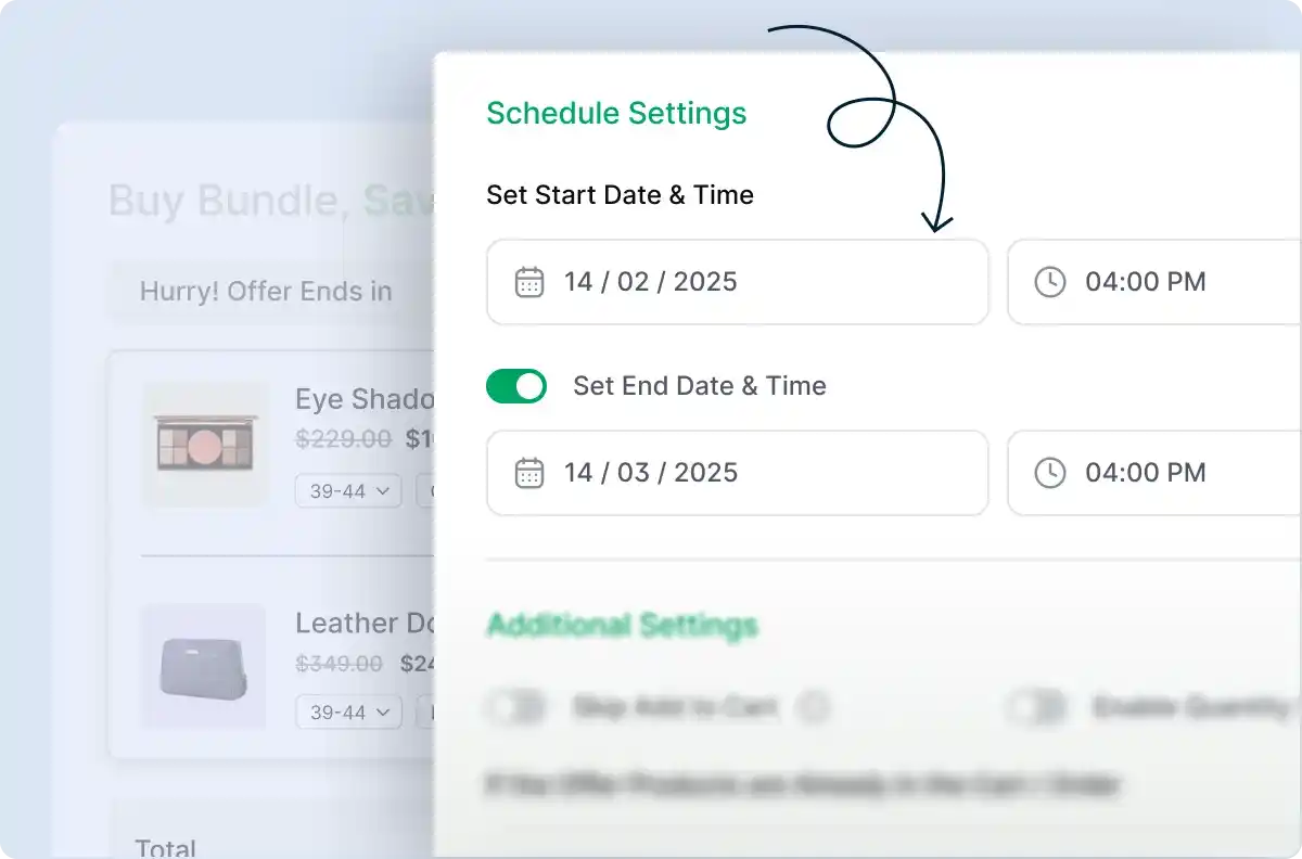 Campaign Scheduling Option with Start & End Dates.