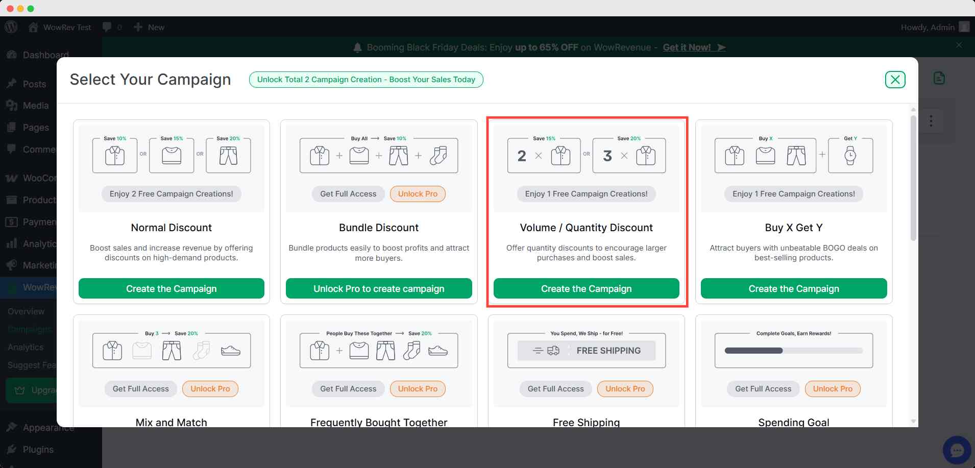 Create a new campaign