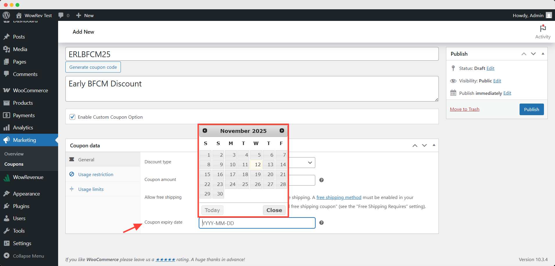 Set an expiration date