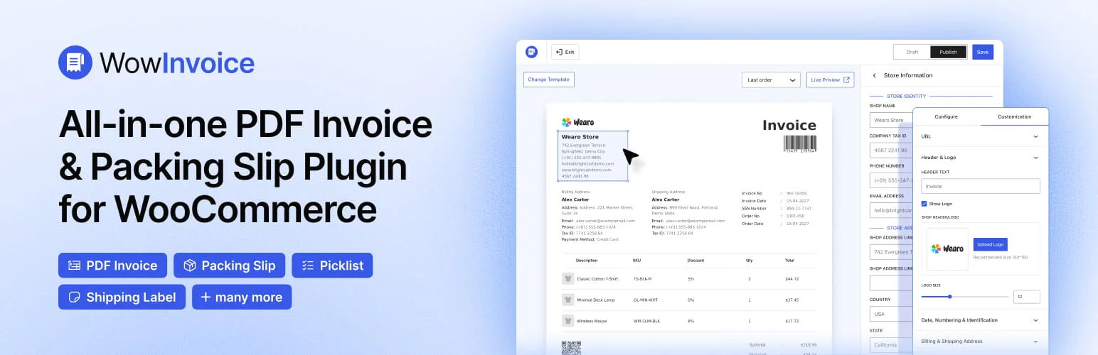Wowinvoice feature banner image from wordpress directory
