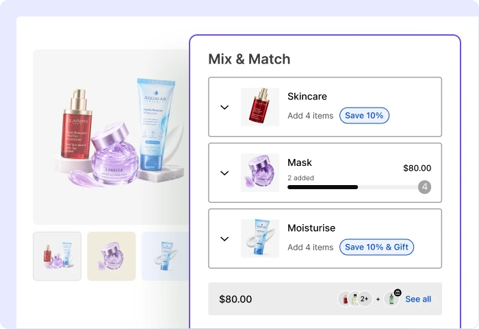 Banner image showing mix and match products campaign