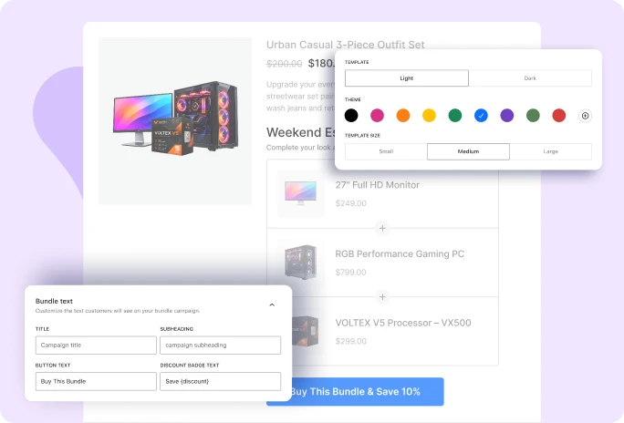 Banner showing customizing visuals for the bundles
