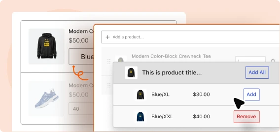 Banner showing setting up variations in product bundles