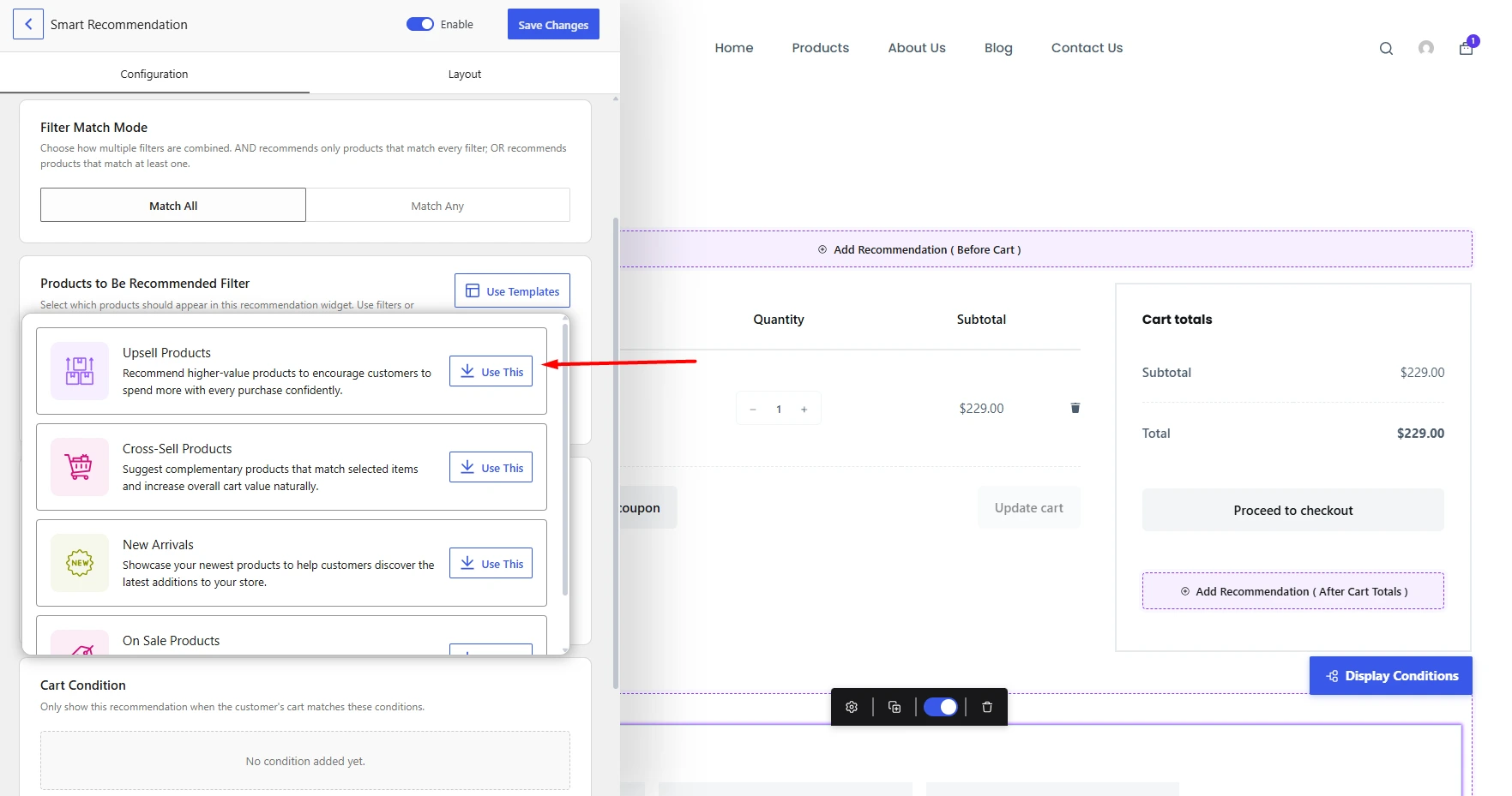 Image showing product recommendation templates of Wow